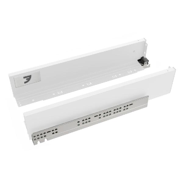 Slim T-box 4D комплект ящика 500мм, цвет белый, боковины h94мм, направляющие плавного закрывания, для ДСП 16мм